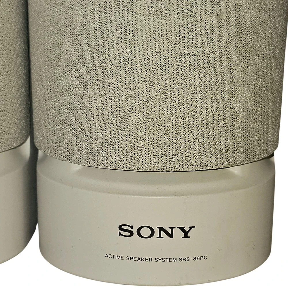 Sony SRS-88PC Active Speaker System Pair Folding Bass Reflex Made in Japan